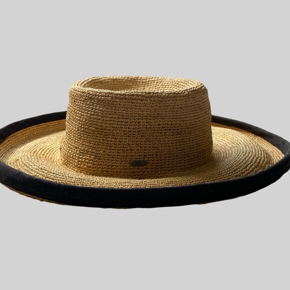 Scala Collezione Vintage Raffia Straw Sun Beach Vacation Resort Hat - Picture 1 of 16